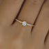 925 Sterling Silver Plated 14K Gold Shining Zircon Ring for Women Exquisite Temperament Wedding Jewelry