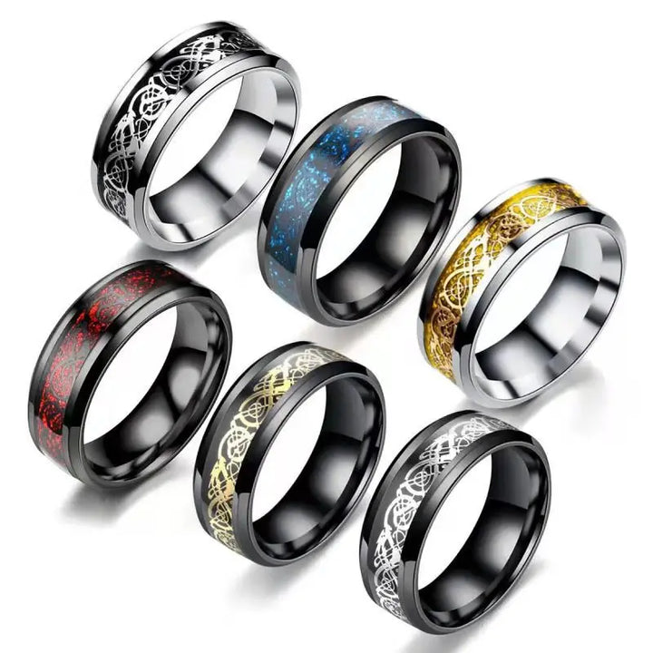 Viking Dragon Tungsten Ring