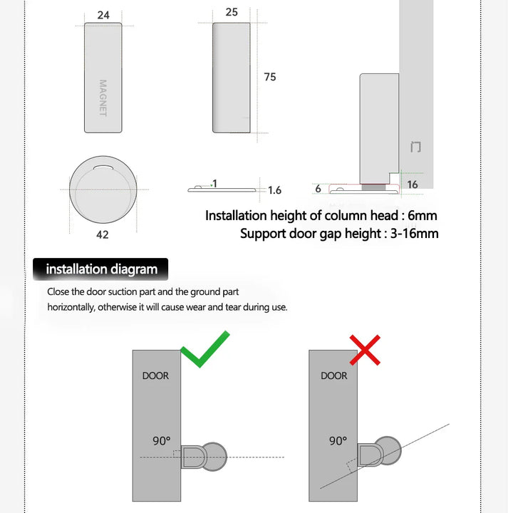 Magnetic door stop