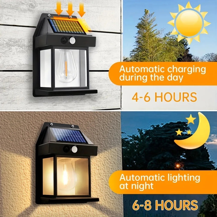 Solar Tungsten Night Light Waterproof Motion Sensor