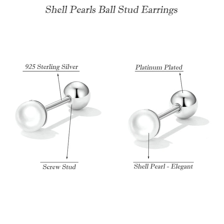 Pearl earring in 925 sterling silver and 18k gold plated