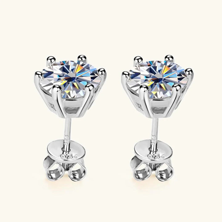 18k gold plated and 925 silver moissanite diamond earring with GRA certificate