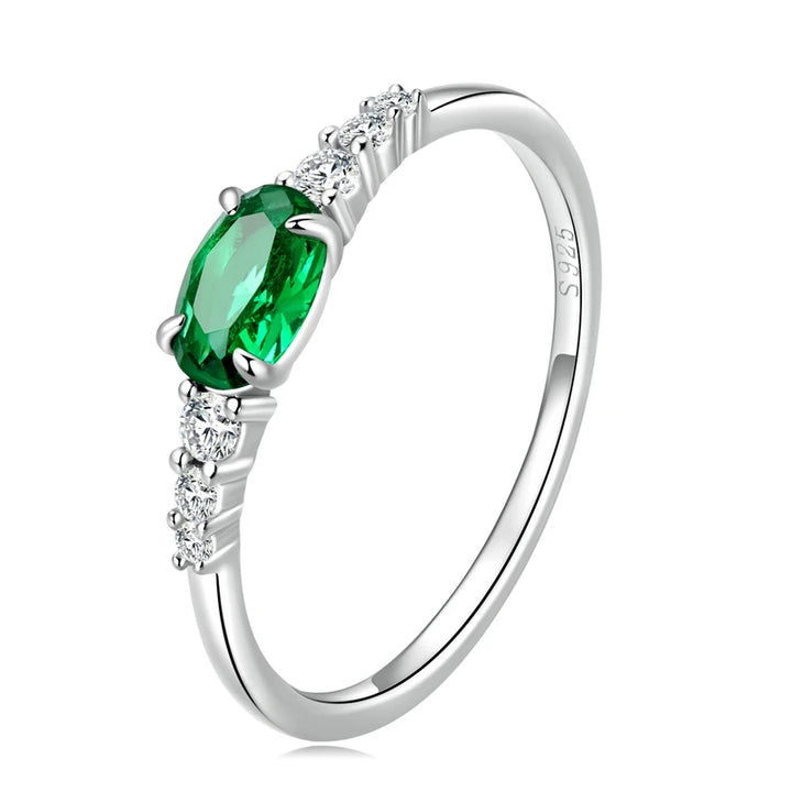 BAMOER 925 Sterling Silver Gemstone Ring