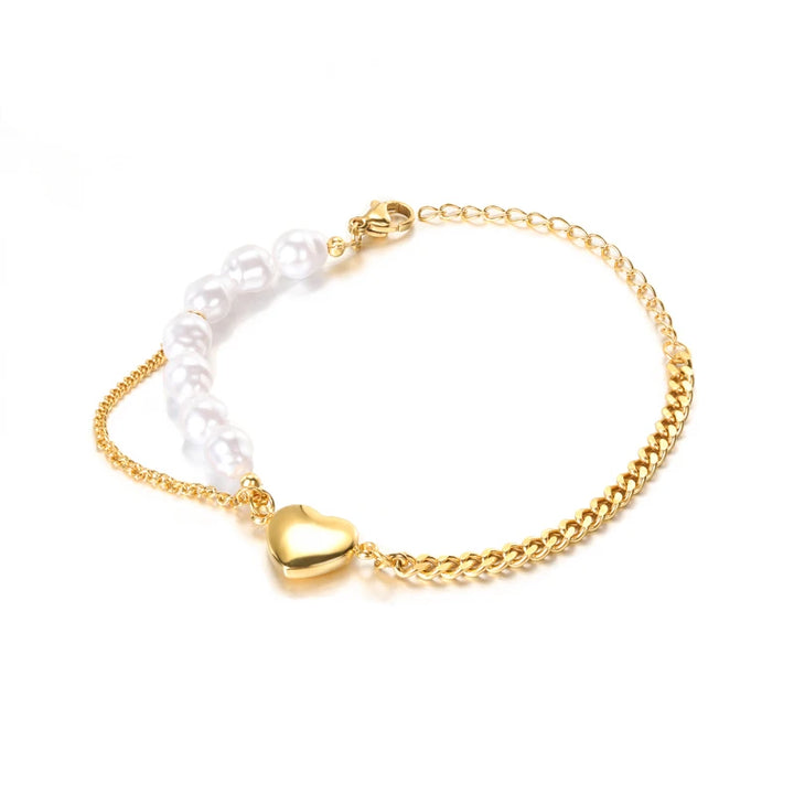 Gold and silver plated stainless steel bracelets