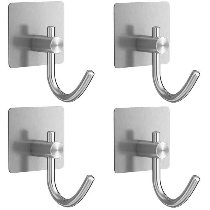 Stainless steel towel, bathrobe and kitchen hooks