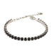 Stainless steel bracelet with black zirconia