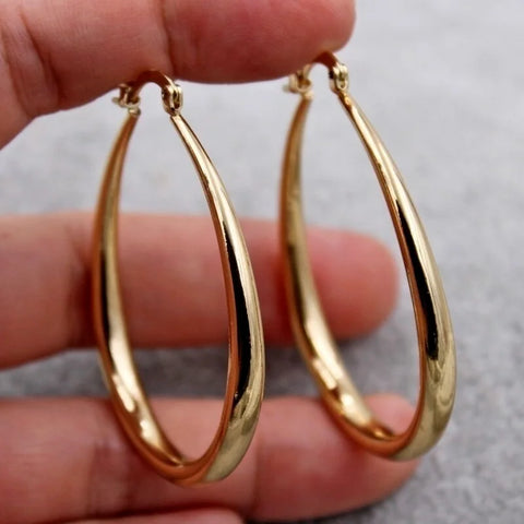 Hoop earrings in silver and 14k gold plated