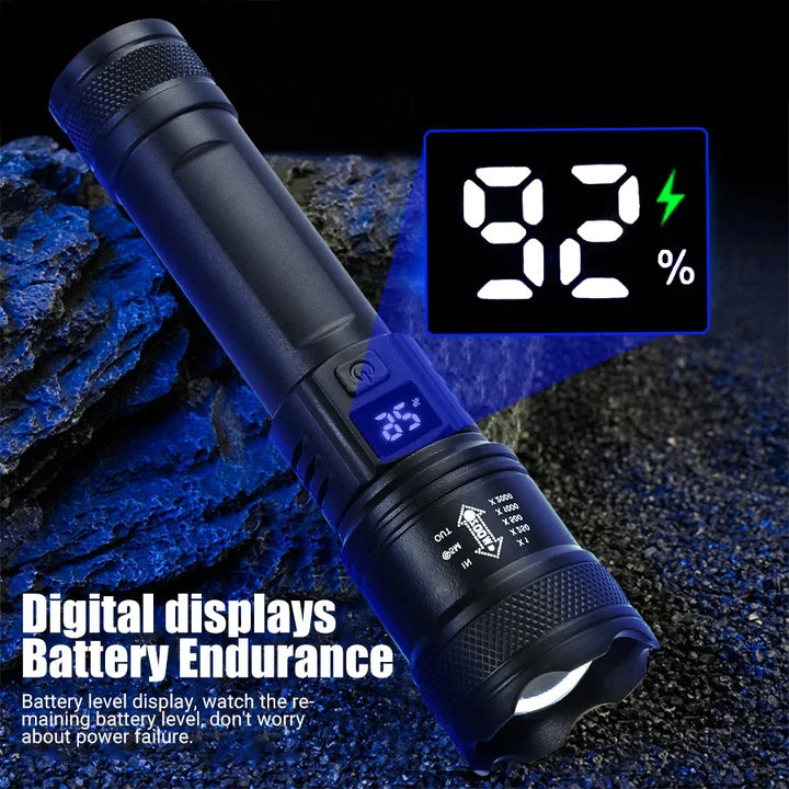 High Power LED Tactical Flashlight USB Charging