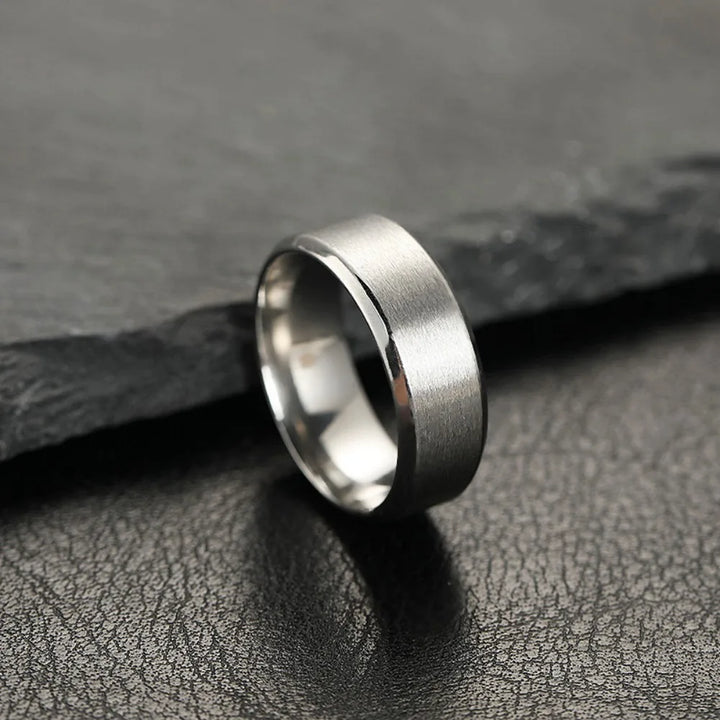 Fashion Charm Jewelry Ring for Men Women Stainless Steel Black Rings Wedding Engagement High Quality Matte Male Accessory