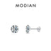 Sterling silver earring with moissanite diamond