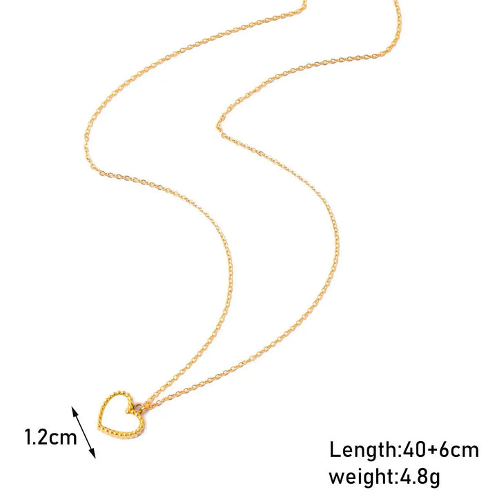 CARLIDANA Minimalist Jewelry Pvd Gold Plated Stainless Steel Classic Shell Heart Shaped Shell Necklace For Women Party Wedding