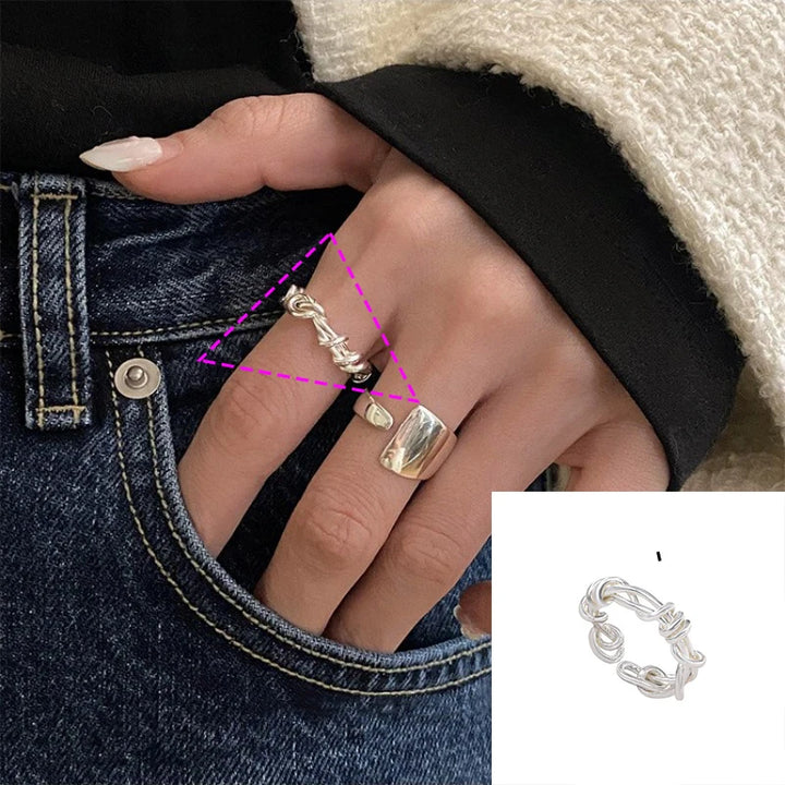 VENTFILLE 925 Sterling Silve Love Heart Hollowed Out Ring For Women Girl Extremely Fine Korea Ins Jewelry Gift Dropshipping