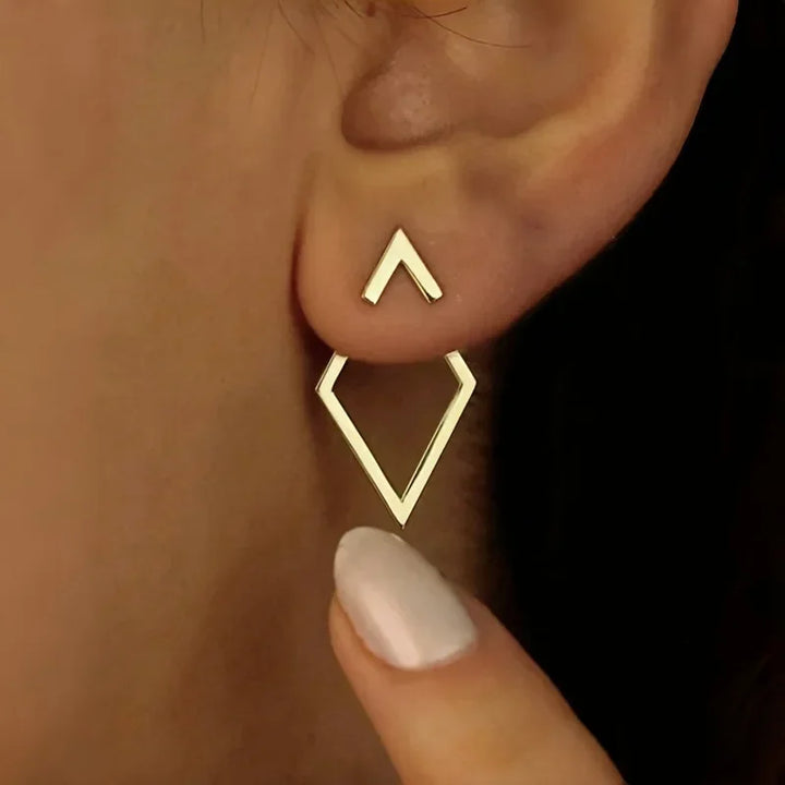 Geometric triangle stainless steel earring