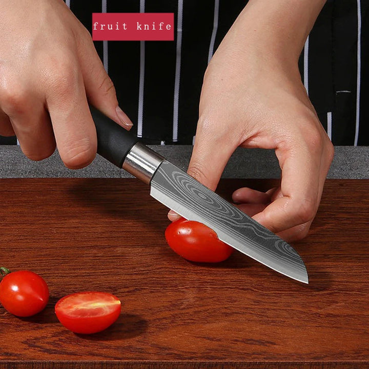 Laser stainless steel knife set