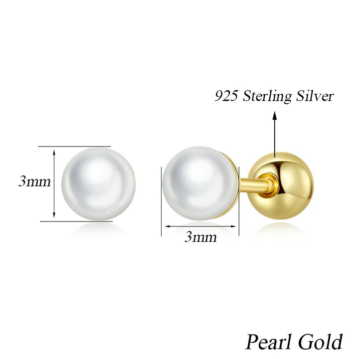 Pearl earring in 925 sterling silver and 18k gold plated