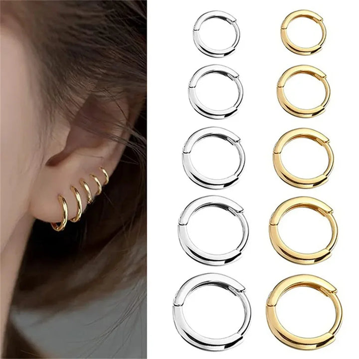 14k gold plated stainless steel hoop earrings