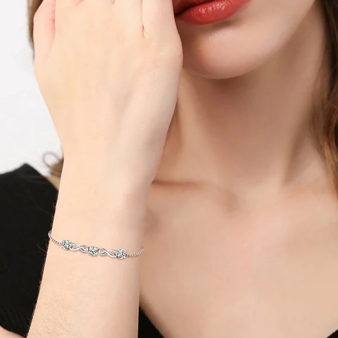 18k gold plated and 925 sterling silver bracelet with moissanites/diamonds GRA certified