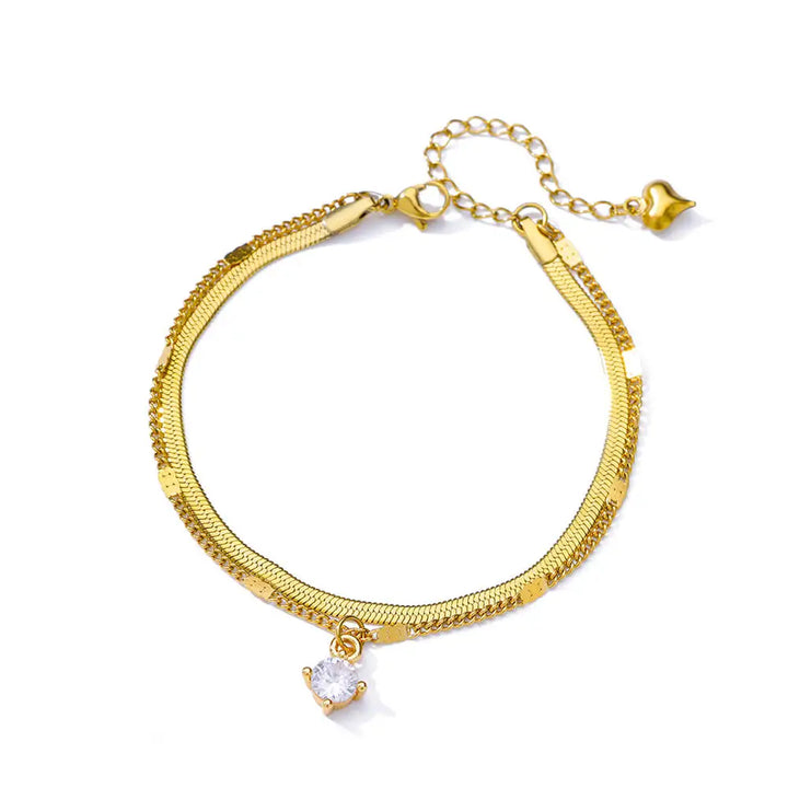 Gold and silver plated stainless steel bracelets