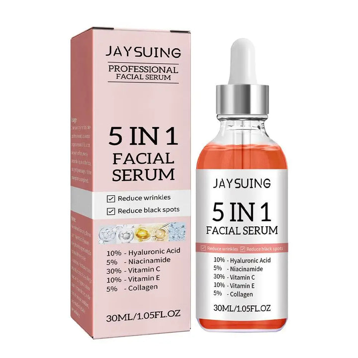 Moisturizing facial serum with vitamin "c" and hyaluronic acid