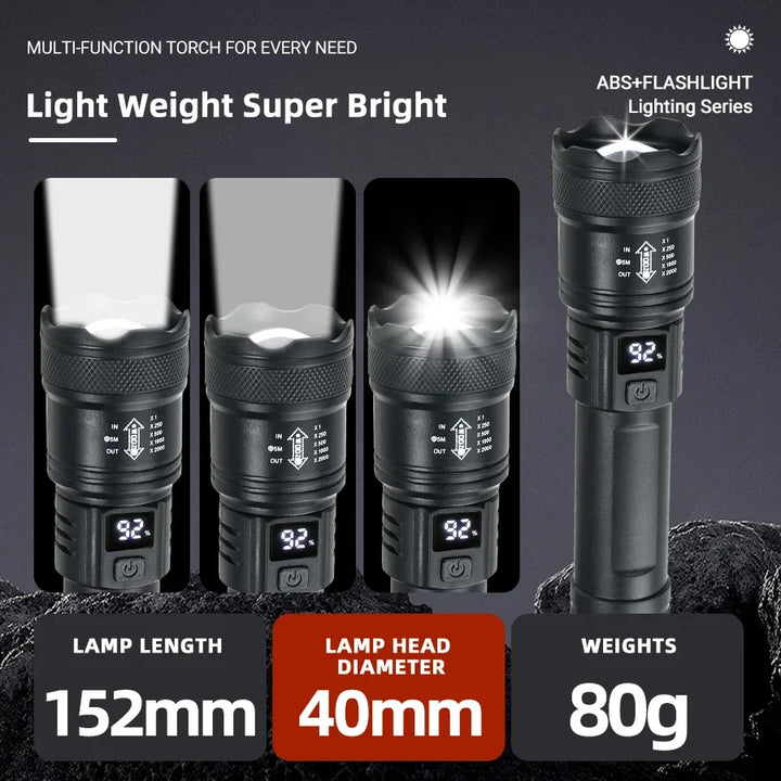 High Power LED Tactical Flashlight USB Charging