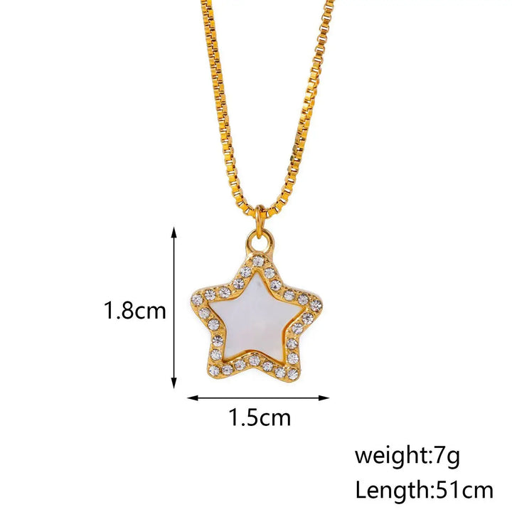 CARLIDANA Minimalist Jewelry Pvd Gold Plated Stainless Steel Classic Shell Heart Shaped Shell Necklace For Women Party Wedding