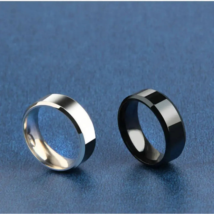 New Fashion Charm Jewelry Ring for Men Women Stainless Steel Black Rings Wedding Engagement Band Quality Matte Male Jewelry