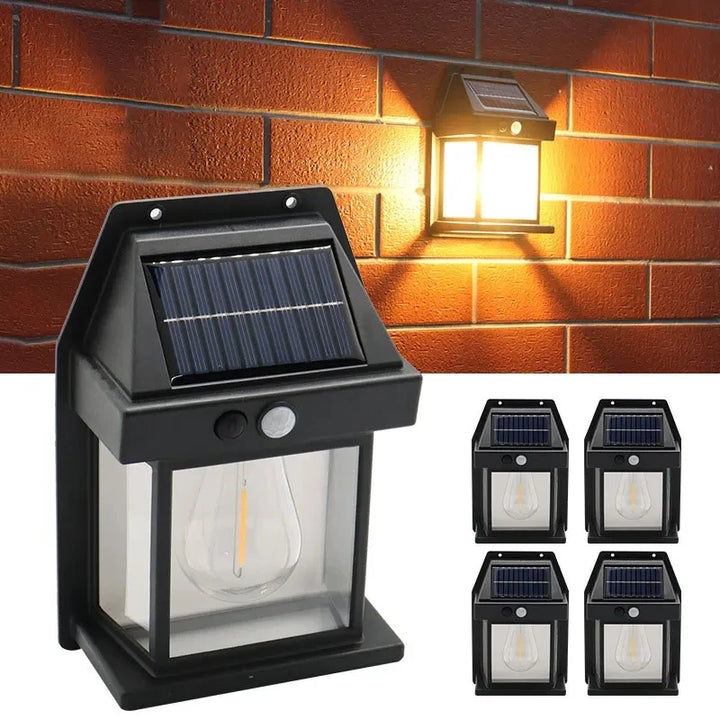 Solar Tungsten Night Light Waterproof Motion Sensor