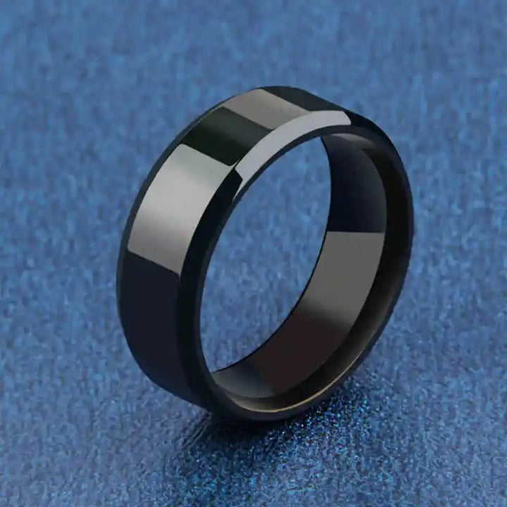 New Fashion Charm Jewelry Ring for Men Women Stainless Steel Black Rings Wedding Engagement Band Quality Matte Male Jewelry