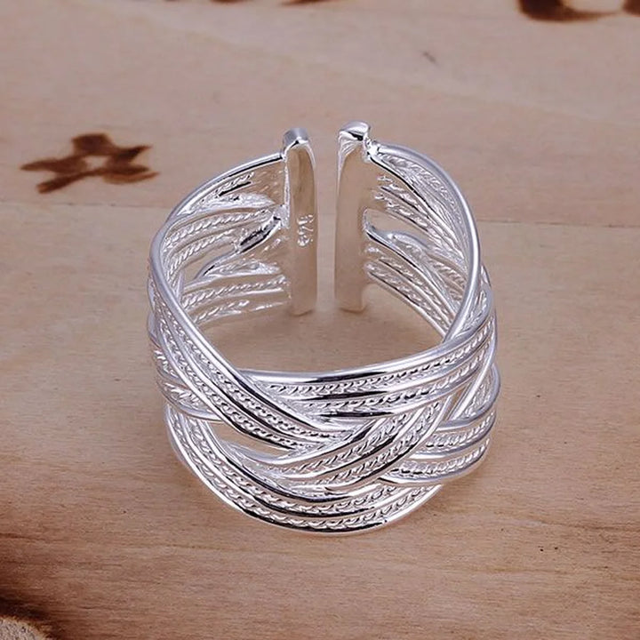 Adjustable 925 Sterling Silver Ring