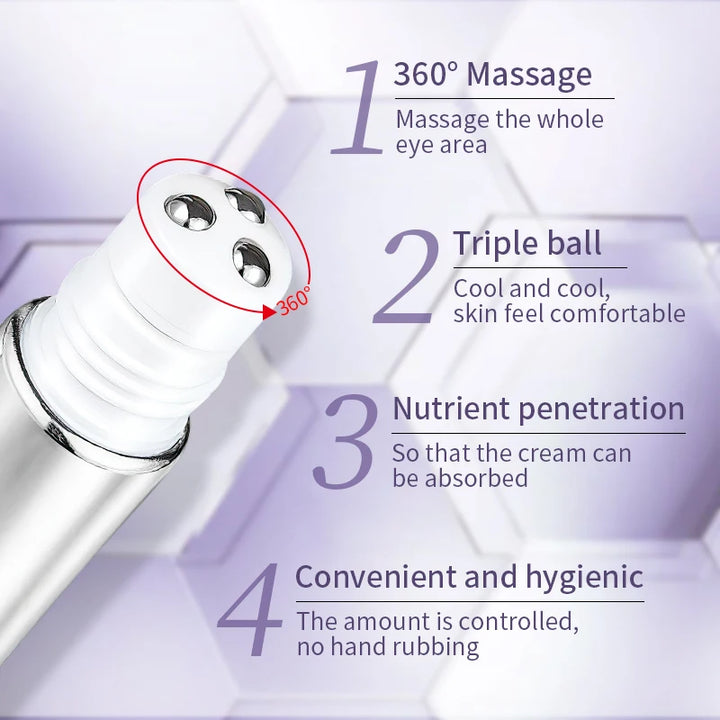 Anti-Wrinkle Anti-Dark Circle Massager and Cream with Hyaluronic Acid