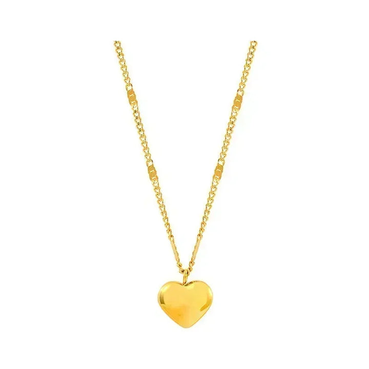 18k gold plated cord with heart pendant