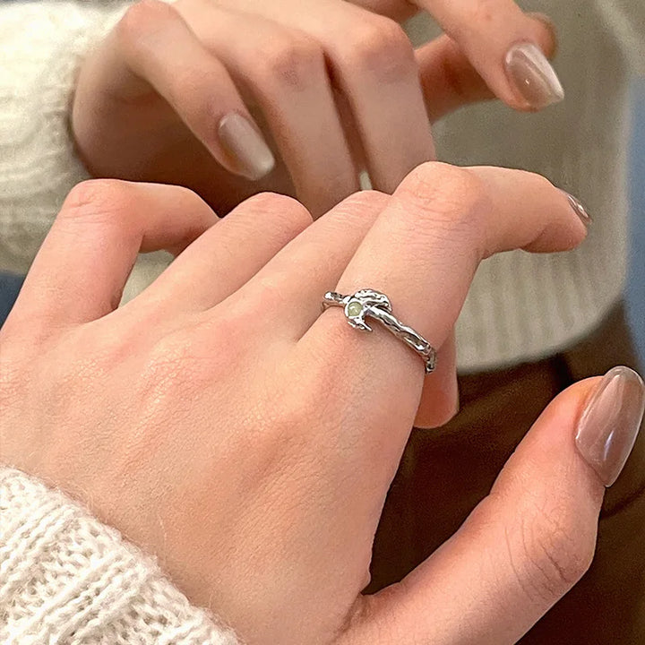 VENTFILLE 925 Sterling Silve Love Heart Hollowed Out Ring For Women Girl Extremely Fine Korea Ins Jewelry Gift Dropshipping