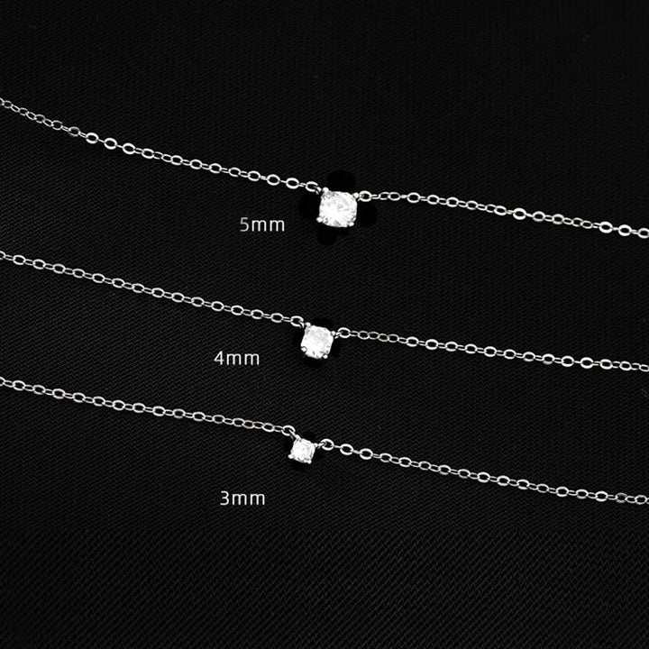 Hot 925 Sterling Silver 14k Gold Plated Necklace Versatile Sparkling Zircon Choker Clavicle Chain for Women Wedding Jewelry