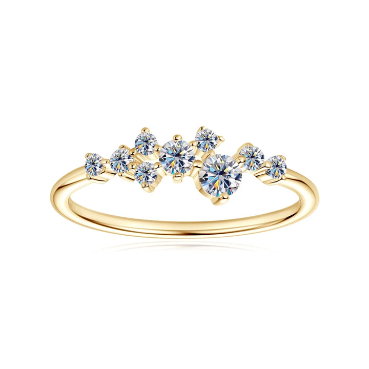 18k gold plated and 925 silver rings Original with GRA Certificate for diamond/moissanite